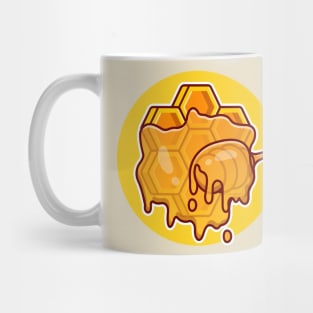 Honey With Honey Spoon Cartoon Mug